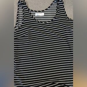 Tank Top Black and White Striped